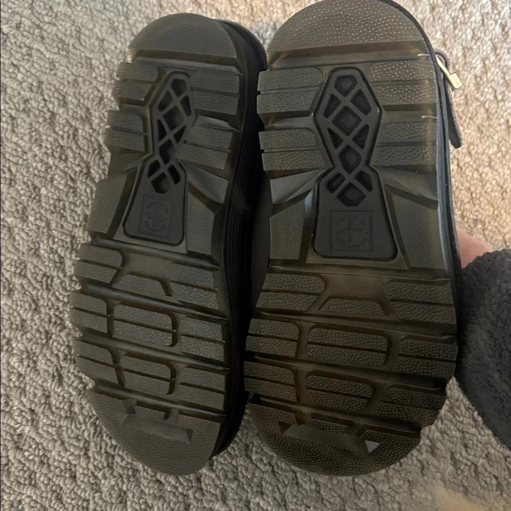 NWT DR. MARTENS Zebzag Suede Slingback Platform Mule in Grey - Picture 8 of 9